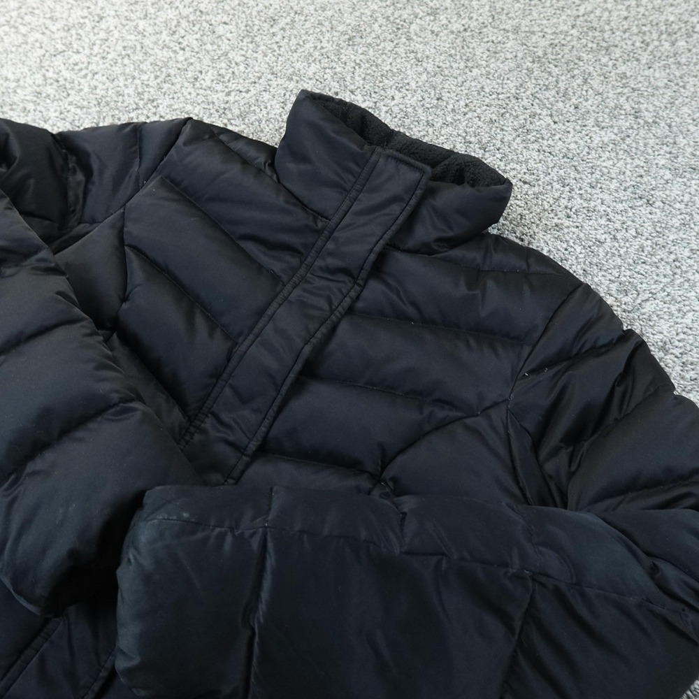 Eddie Bauer Jacket Womens XS Black Goose Down Puffer Full Zip Outdoor Coat Warm